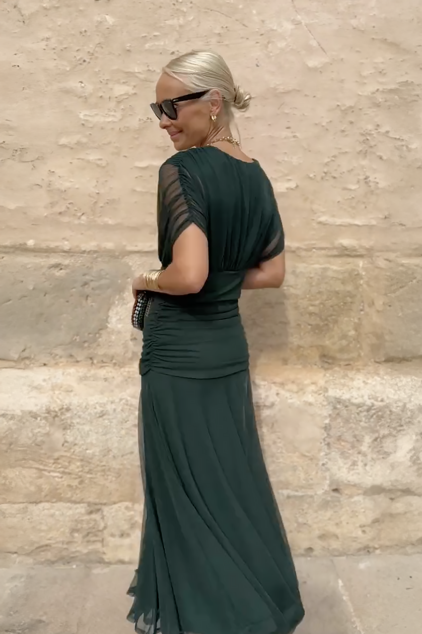 Louisa | Robe Maxi de Fête Élégante à Col V