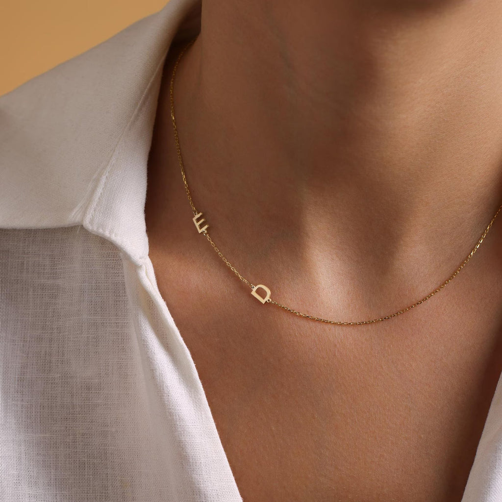 Collana Personalizzata con le Iniziali Laterali