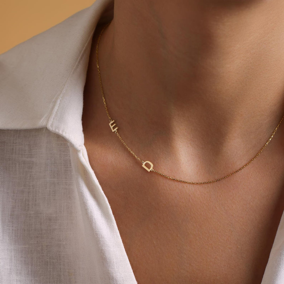 Collana Personalizzata con le Iniziali Laterali