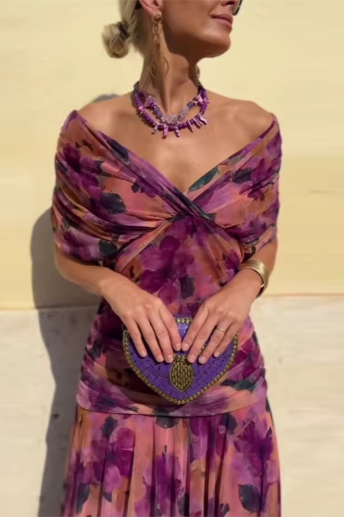 Louisa | Robe Maxi de Fête Élégante à Col V