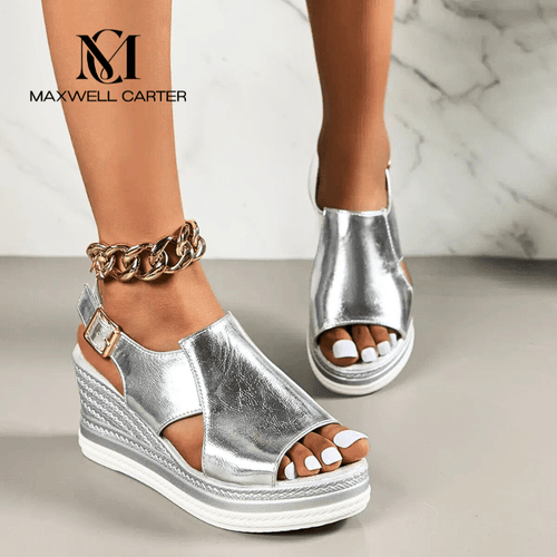 Baylie - Sandales Stylées Métalliques