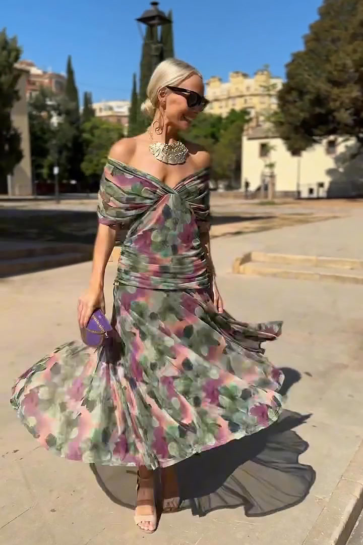 Louisa | Robe Maxi de Fête Élégante à Col V