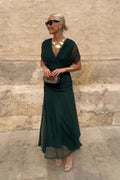 Louisa | Robe Maxi de Fête Élégante à Col V