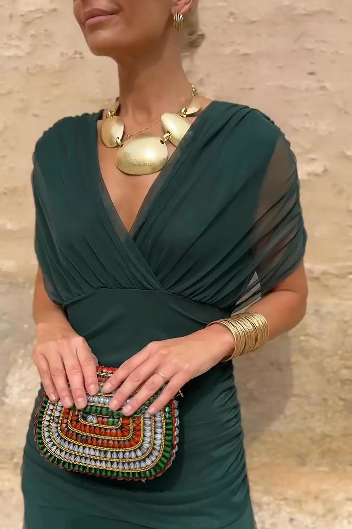Louisa | Robe Maxi de Fête Élégante à Col V