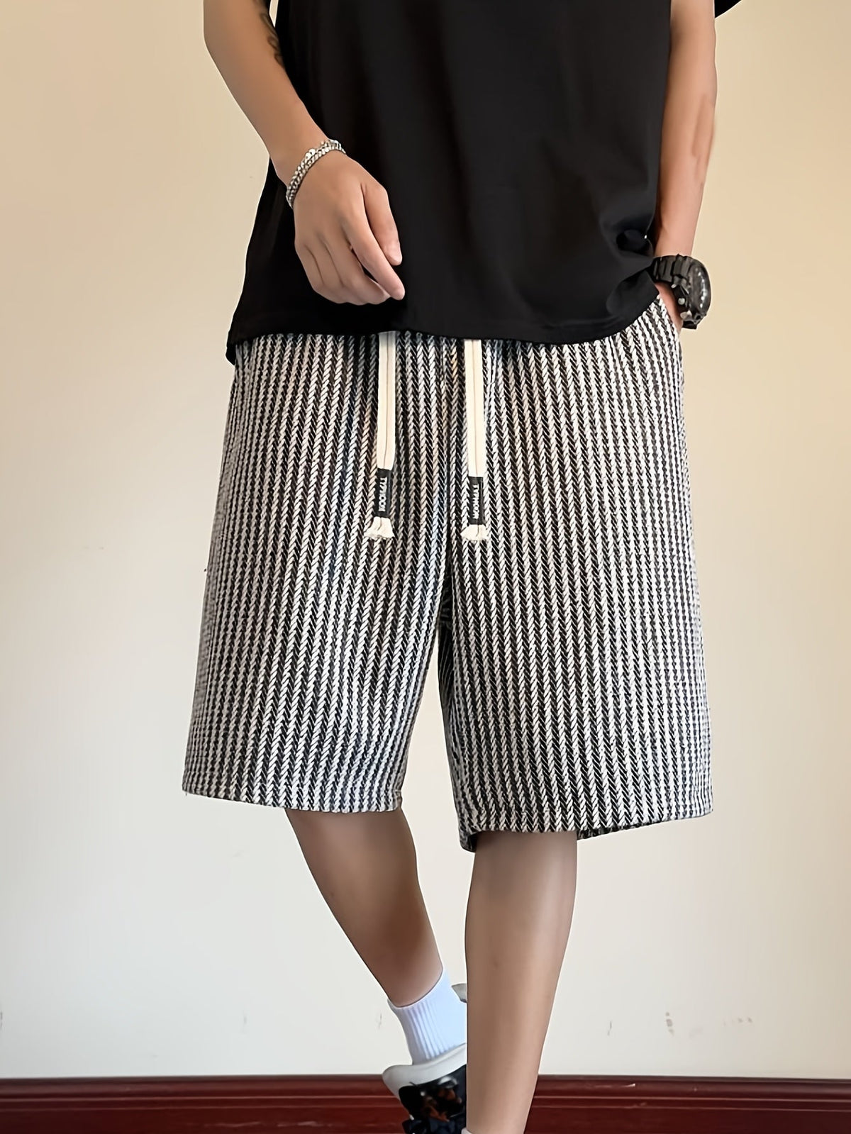 Mancini - Pantaloni corti casual a righe