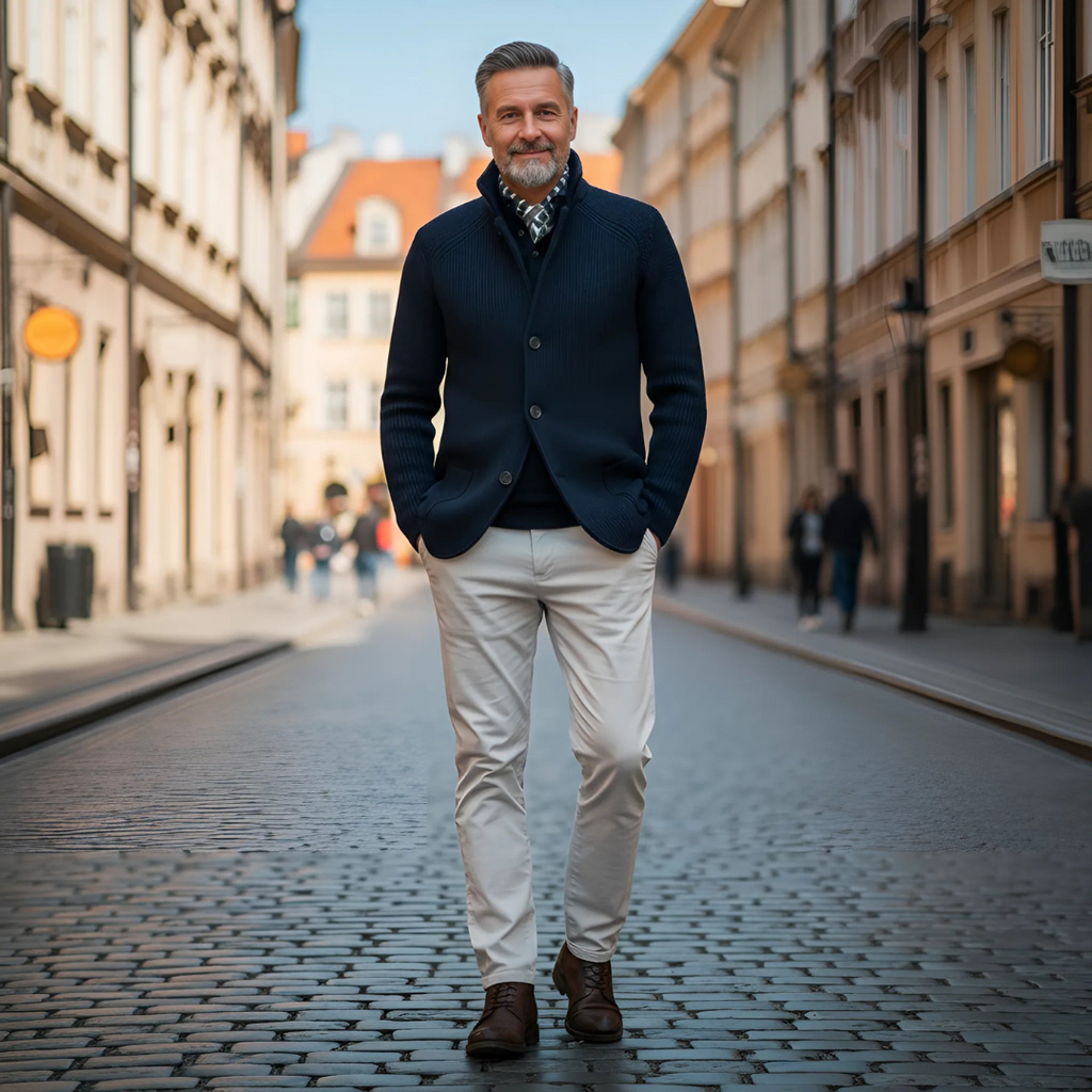 Felikso™ | Le cardigan masculin à l’élégance intemporelle