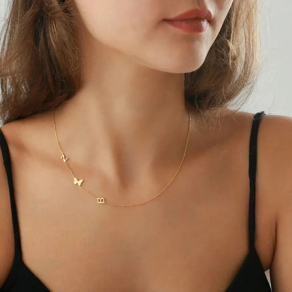 Collana Personalizzata con le Iniziali Laterali