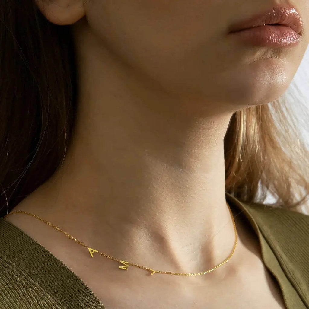 Collana Personalizzata con le Iniziali Laterali