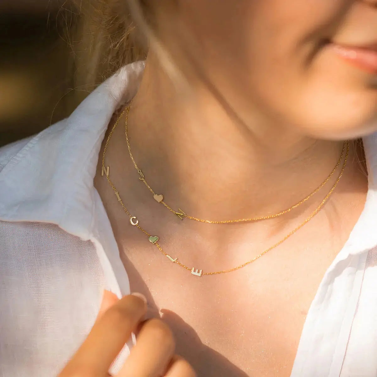 Collana Personalizzata con le Iniziali Laterali