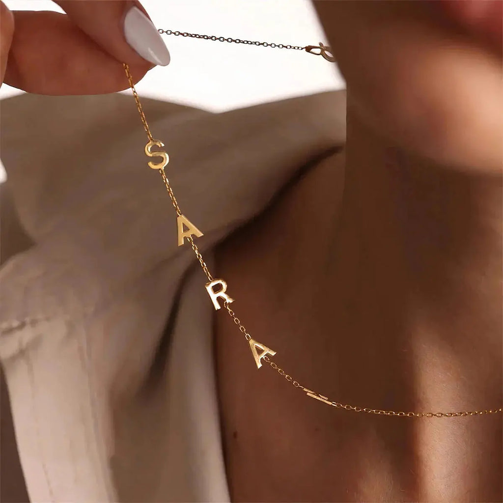 Collana Personalizzata con le Iniziali Laterali