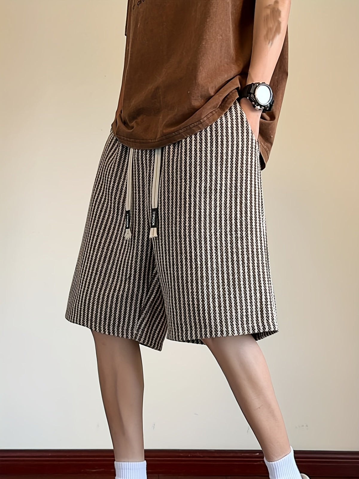 Mancini - Pantaloni corti casual a righe