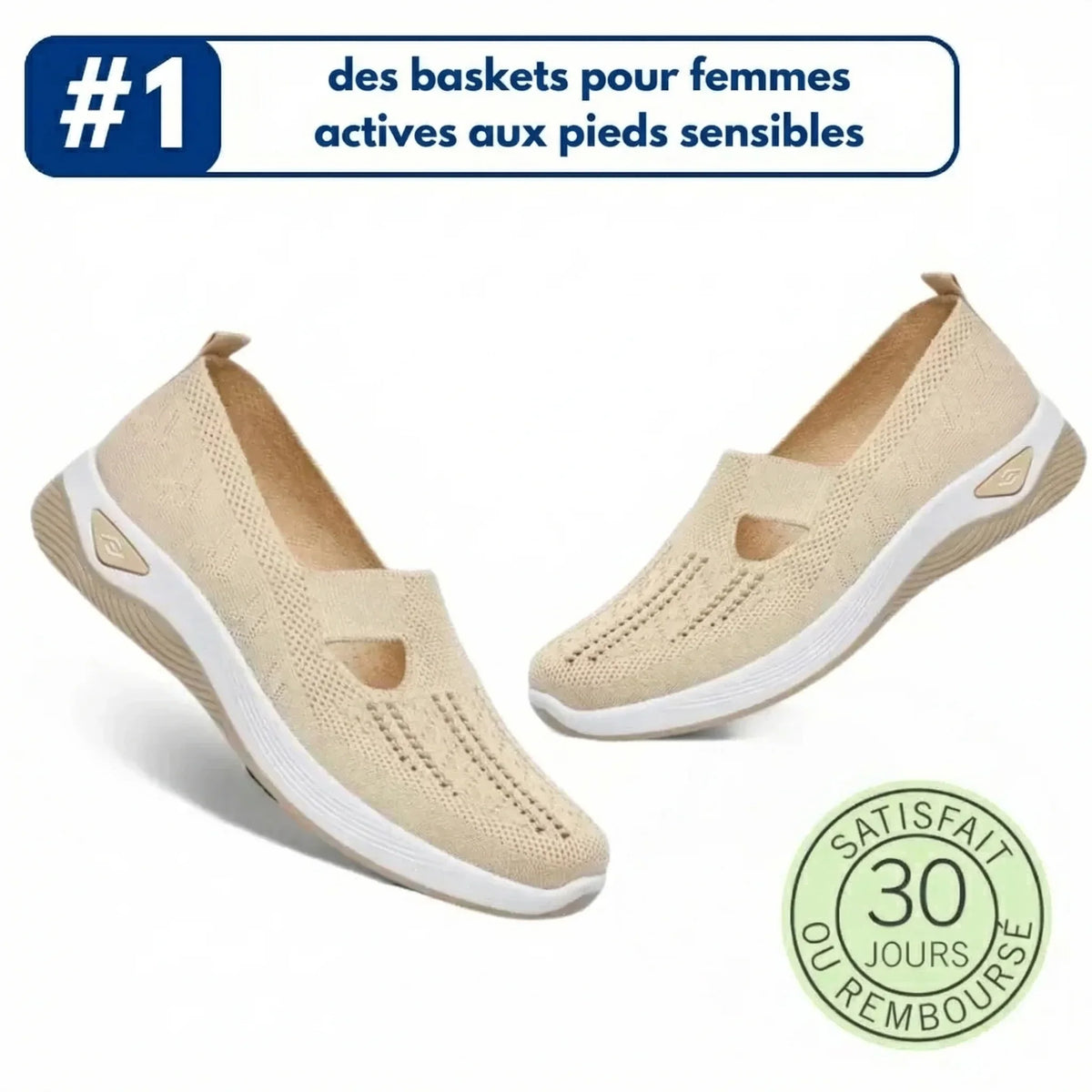ErgoStepia™ - Baskets à confort orthopédique pour femme