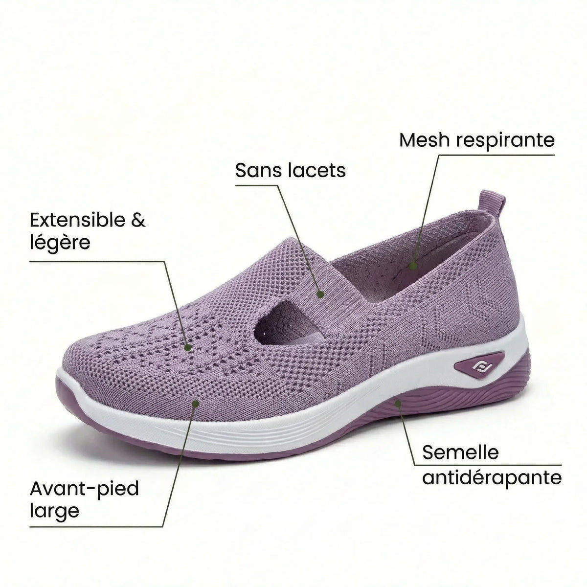 ErgoStepia™ - Baskets à confort orthopédique pour femme