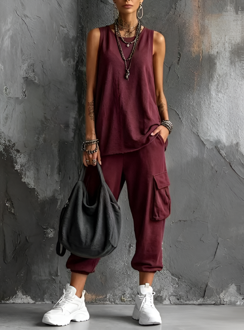 Bella | Completo Casual Morbido con Tasche.