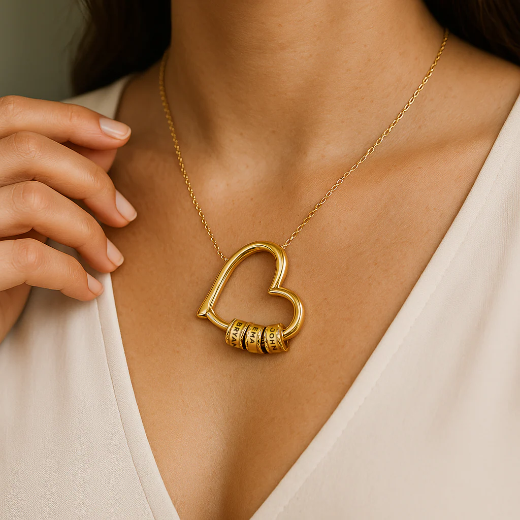 Collana Incisa "Cuore della Famiglia"