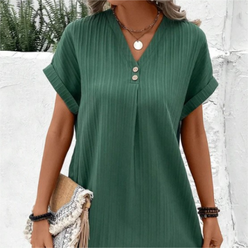 🍃Abito da donna tinta unita con scollo a V🌷